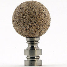 Load image into Gallery viewer, Ceramic Sand Ball Lamp Finial Nickel Base 2.1&quot; h
