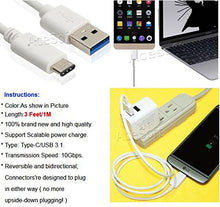 Load image into Gallery viewer, USB 3.1 to 2.0 Data Sync Quick Charging Cable Cord Connector 3ft for LG V30+ LS998 Boost Mobile/Virgin Mobile/Sprint
