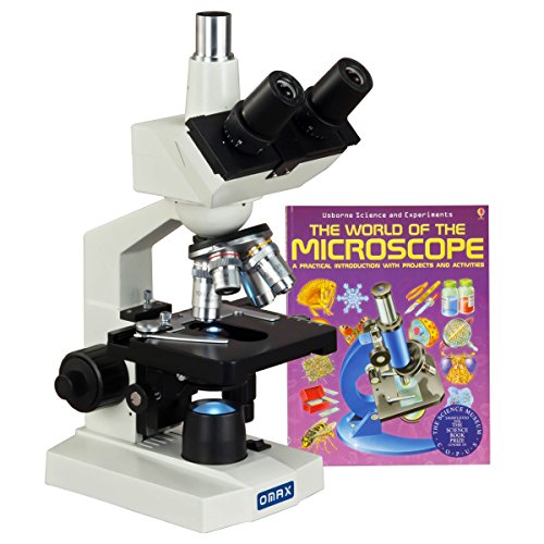 OMAX 40X-2000X Trinocular Lab Compound LED Microscope with Microscope Book