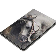 Load image into Gallery viewer, TPACC Case 9.7 iPad 2018/2017 5th / 6th Gen &amp; iPad Air 1 Leather Folding Protective Stand Cover with Multi-Angle Viewing (A1893, A1954, A1823, A1822, A1474, A1475, A1476),Handsome Side View of a Horse
