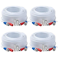 Load image into Gallery viewer, Tainston 4 Pack 200 Feet BNC Video Power Cable,BNC Extension Wire Pre-Made All-in-One Video Security Camera Wire with Connectors for CCTV Camera DVR Surveillance System
