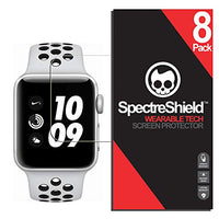 [8-Pack] Spectre Shield Screen Protector for iWatch 42mm (Series 3 2 1, Nike+) iWatch Case Friendly Apple Watch 42mm Series 3 Screen Protector Accessory TPU Clear Film