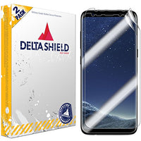 DeltaShield Galaxy S8 Screen Protector (2-Pack, Case Friendly Updated Design), BodyArmor Full Coverage Screen Protector for Galaxy S8 Military-Grade Clear HD Anti Bubble Film
