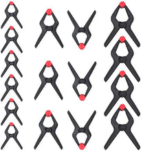 Load image into Gallery viewer, WORKPRO 16-Piece Nylon Spring Clamp Set -4pc 6-1/2&quot; Clamps, 6pc 4-1/2&quot; Clamps, 6pc 3-3/8&quot; Clamps
