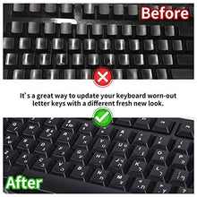 Load image into Gallery viewer, 2PCS Pack Arabic Keyboard Stickers, Arabic Keyboard Replacement Stickers Black Background with White Letters for Computer Laptop Notebook Desktop (Arabic)
