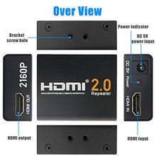 Load image into Gallery viewer, 2160P 3D 4K HDMI Signal Repeater Extender Booster Adapter Over Signal HDTV 60 Meters Lossless Transmission
