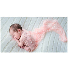 Load image into Gallery viewer, Coberllus Newborn Boy Girl Photography Props Newborn Wraps Baby Photo Shoot Outfits Wrap Lace Yarn Cloth Blanket (Snow Bud Color), 0-12 months
