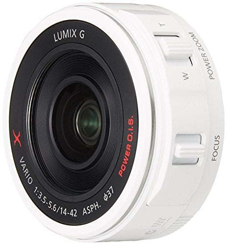 Panasonic Lumix Standard Zoom Lens Micro Four Thirds G X Vario PZ 14-42mm / F3.5-5.6 ASPH./Power O.I.S. White H-PS14042-W