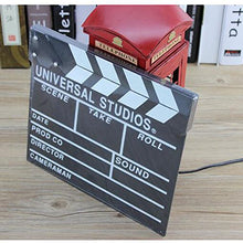 Load image into Gallery viewer, Black Professional Clapperboard Hollywood Movie TV Clapper Board Universal Studios Prop
