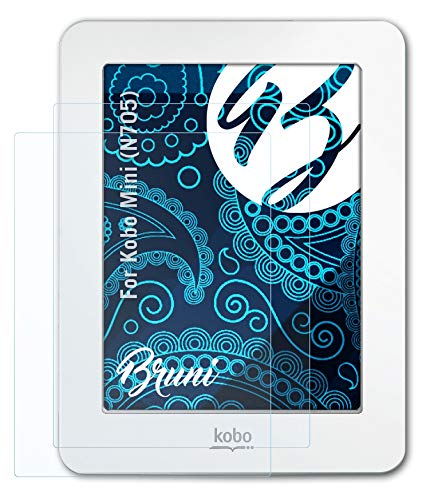 Bruni Screen Protector Compatible with Kobo Mini (N705) Protector Film, Crystal Clear Protective Film (2X)