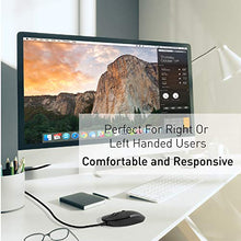 Load image into Gallery viewer, Macally USB Type C Mouse - Slim &amp; Compact Design - USB C Mouse for MacBook Pro iMac PC etc. - Simple 3 Button &amp; Scroll Wheel Layout with DPI Switch - Comfortable Plug &amp; Play Corded Mouse
