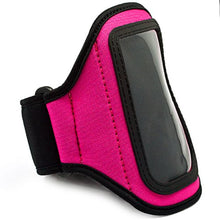 Load image into Gallery viewer, Elegant OEM VG Brand (Pink) Armband w/Sweat Resistant Lining and Unique Key Pocket for LG Optimus Elite (Sprint/Virgin Mobile) Android Phone + Live Laugh Love VanGoddy Wrist Band!!
