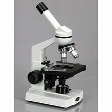 Load image into Gallery viewer, AmScope M220 Monocular Compound Microscope, WF10x Eyepiece, 40x-400x Magnification, Tungsten Illumination, Brightfield, 1.25 NA Abbe Condenser, Coaxial Coarse and Fine Focus, Mechanical Stage, 110V
