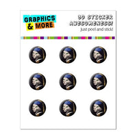 Graphics and More The Cat with the Pearl Earring Parody Girl Vermeer Home Button Stickers Fits Apple iPhone 4/4S/5/5C/5S, iPad, iPod Touch - Non-Retail Packaging - Clear