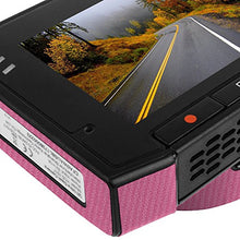 Load image into Gallery viewer, Skinomi Pink Carbon Fiber Full Body Skin Compatible with Yi 2.7K Ultra Dash Cam (Full Coverage) TechSkin with Anti-Bubble Clear Film Screen Protector

