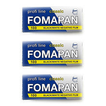 Load image into Gallery viewer, FOMA 420112 Fomapan 100 ISO 120 Size (Black) (3 Packs)
