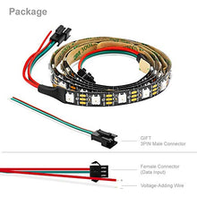 Load image into Gallery viewer, BTF-LIGHTING WS2812B RGB 5050SMD Individual Addressable 3.3FT 60(2x30)Pixels/m Flexible Black PCB Full Color LED Pixel Strip Dream Color IP30 Non-Waterproof Making LED Screen, LED Wall Only DC5V
