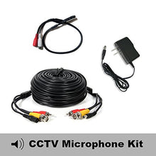 Load image into Gallery viewer, CCTV Microphone Kit for Samsung SDH-B75123BF, SDH-714083HF, 65 Foot Cable

