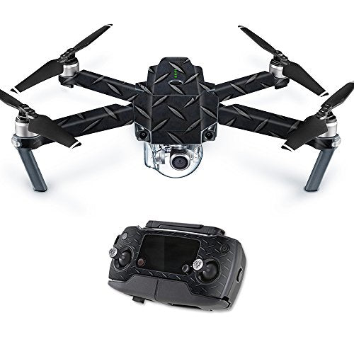 MightySkins Skin Compatible with DJI Mavic Pro Quadcopter Drone - Black Diamond Plate | Protective, Durable, and Unique Vinyl Decal wrap Cover | Easy to Apply, Remove | Made in The USA
