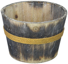 Load image into Gallery viewer, Cheung&#39;s FP-4195BR-M Brown Wooden Round Bucket with Rope Dcor, Brown/FP-4195BR-M
