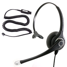 Load image into Gallery viewer, Phone Headset Compatible with Avaya 5620 5621 5625 6416 6424 QE4610 9404 9406 9408 9504 9508 - HIC QD Cord + Noise Cancel Supersonic Monaural Information Desk Phone Headset
