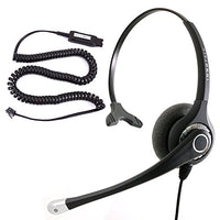 Phone Headset Compatible with Avaya 5620 5621 5625 6416 6424 QE4610 9404 9406 9408 9504 9508 - HIC QD Cord + Noise Cancel Supersonic Monaural Information Desk Phone Headset