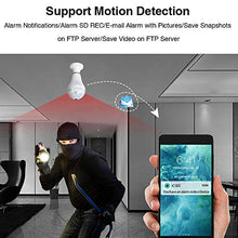 Load image into Gallery viewer, Light Bulb Camera Wifi 1080P HD 360 Fisheye Wireless Security Camera Home LED Light Cameras Motion Detection Night Vision
