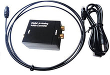 Load image into Gallery viewer, Easyday Digital to Analog Audio Converter with Digital Optical Toslink and S/pdif Coaxial Inputs and Analog RCA and (Headphone) Outputs - 0.5m Optical Toslink Cable Optical Cable Included
