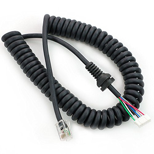 AEcreative Microphone Cable for Yaesu MH-48 MH-42 MH-36 MH-36A6J MH-36B6JS FT-90R FT-100D FT-2600M FT-3000M MH-48A6J MH-48A6JA MH-42B6J MH-42C6J FT-2800M FT-1500M FT-8900R FT-7800R FT-8800R Radio