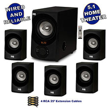 Load image into Gallery viewer, Acoustic Audio AA5171 Home Theater 5.1 Bluetooth Speaker System with FM and 4 Extension Cables
