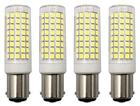 10W BA15D LED Bulbs Dimmable Corn Light Bulbs(4 Pack)- 102 Leds 2835 SMD 900lm Double Contact Bayonet Base Sewing Machine Bulb 120V Daylight White 6000K LED Corn Bulb 100W Replacement Bulb