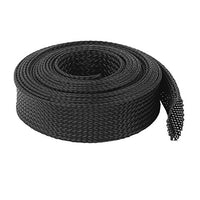 Aexit 25mm PET Wiring & Connecting Cable Wire Wrap Expandable Braided Sleeving Heat-Shrink Tubing 3 Meter