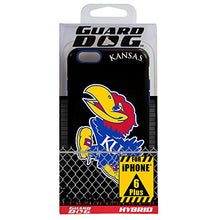 Load image into Gallery viewer, Guard Dog Collegiate Hybrid Case for iPhone 6 Plus / 6s Plus  Kansas Jayhawks  Black
