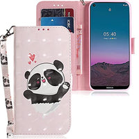 EMAXELER Huawei Y5 2018 Case 3D Creative Cartoon Pattern PU Leather Flip Wallet Case Kickstand Credit Cards Slot Stand Case Cover for Huawei Y5 2018 / Honor 7S / Y5 Prime 2018 Love Panda TX.