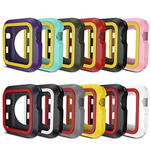 Load image into Gallery viewer, AWINNER Colorful Case for Apple Watch,Shock-Proof and Shatter-Resistant Protective iwatch Silicone Case for Apple Watch Series 3,Series 2,Series 1, Nike+,Sport,Edition (12-Colour, 42mm)

