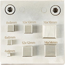Load image into Gallery viewer, SE Disc Cutter with 7 Square Punches Set (7 PC.) - JT-SP308-7SQ
