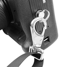 Load image into Gallery viewer, Foto&amp;Tech Heavy Duty 304 Steel Stainless Quick Release Trigger Snap Hook Ring Metal Clip Carabiner Lobster Clasp Compatible with Canon Nikon Sony Panasonic Fujifilm Olympus Pentax Camera Sling Strap
