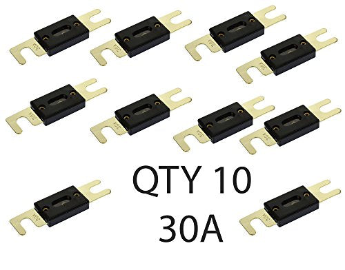 VOODOO 30 Amp ANL Inline Fuse Car Audio for Fuse Holder (10 Pack)