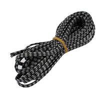 Aexit 4mm PET Tube Fittings Cable Wire Wrap Expandable Braided Sleeving Black Gray Microbore Tubing Connectors 5M Length