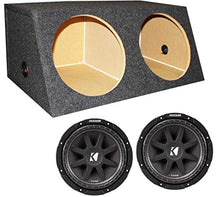 Load image into Gallery viewer, ASC Package Dual 12&quot; Kicker Sub Box Sealed Hatch Subwoofer Enclosure C12 Comp 600 Watts Peak
