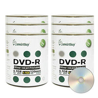 Smart Buy 600 Pack DVD-R 4.7gb 16x Silver Printable Inkjet Blank Record Disc, 600 Disc 600pk