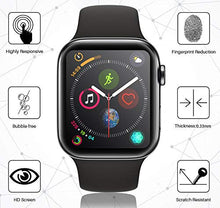 Load image into Gallery viewer, 40mm Tempered Glass, Nakedcellphone [Full Size] 9H Hard Clear Screen Protector Guard [Scratch/Crack Saver] with Black Trim Border for Apple Watch iWatch [Series 4, 40mm]
