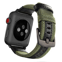 Maxjoy Compatible with Apple Watch Band, 42mm 44mm Nylon Strap Replacement Bands with Metal Clasp Compatible with Apple iWatch SE Series 6 5 4 3 2 1 Sport & Edition, Army Green