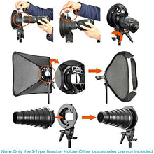 Load image into Gallery viewer, Neewer Photo Studio Multifunctional 24x24 inches/60x60 centimeters Softbox with S-type Speedlite Flash Bracket Mount and Carrying Case for Portrait or Product Photography
