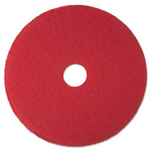Load image into Gallery viewer, 3M 08390 Red Buffer Floor Pads 5100 Low-Speed 15&quot; 5/Carton
