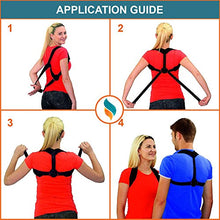 Load image into Gallery viewer, Back Support Brace &amp; Posture Corrector for Men, Women &amp; Teens, an Ultimate Solution for Slouching, Kyphosis, Back &amp; Neck Pain Relief, with Free Underarm Pads by Amazing Prime
