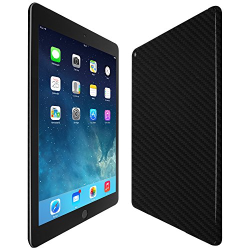 Skinomi Black Carbon Fiber Full Body Skin Compatible with Apple iPad 9.7 inch (2018)(Full Coverage) TechSkin with Anti-Bubble Clear Film Screen Protector