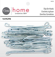 Dritz Home 44325 Slip-On Drapery Hooks (14-Piece)