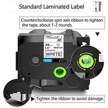 Load image into Gallery viewer, NineLeaf 10 Pack Compatible for Brother TZe261 TZe-261 TZ-261 TZ261 Label Tape Black on White 36mm Standard Laminated Tapes 1-1/2&#39;&#39; x 26.2ft Work with P-Touch PT-9200PC 9400 9600 P900 Label Maker
