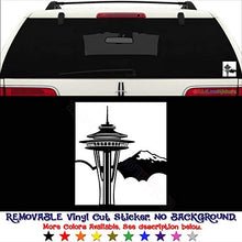 Load image into Gallery viewer, GottaLoveStickerz Seattle Space Needle Removable Vinyl Decal Sticker for Laptop Tablet Helmet Windows Wall Decor Car Truck Motorcycle - Size (05 Inch / 13 cm Tall) - Color (Matte White)
